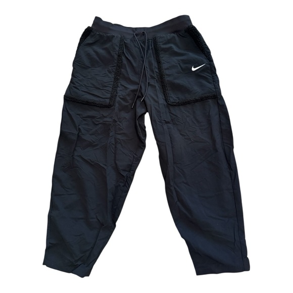 Nike Essentials Women's Black Loose Fit Fleece High Rise Size Large Joggers - Picture 2 of 10